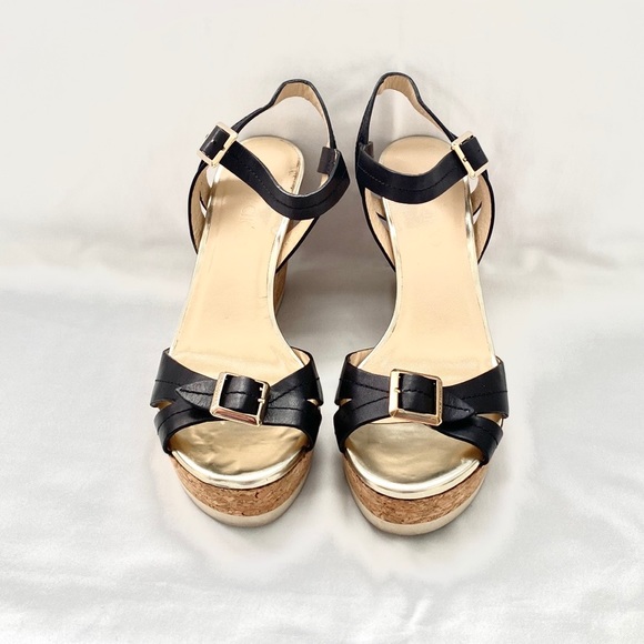 JIMMY CHOO Nemesis Black Leather Buckle Platform Sandal - Picture 10 of 17